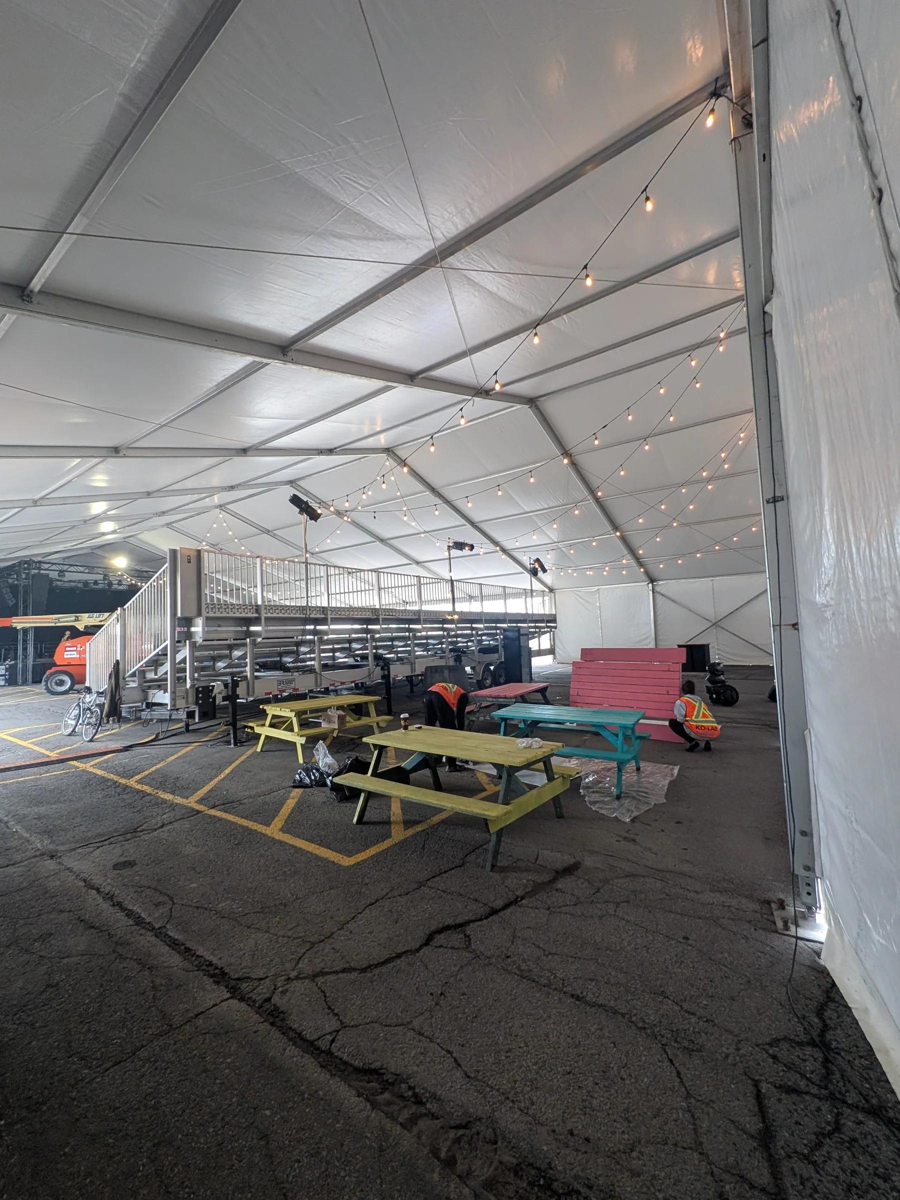 Fabrication des structures de bois du Legacy Walk
