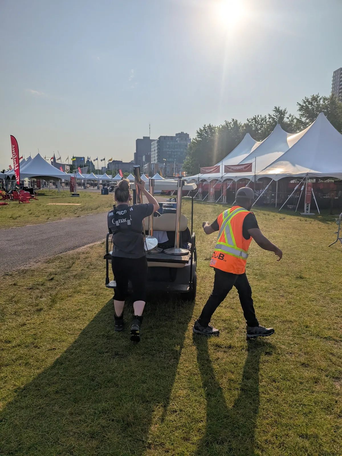 Équipe en déplacement sur le site, Canada Day 2026